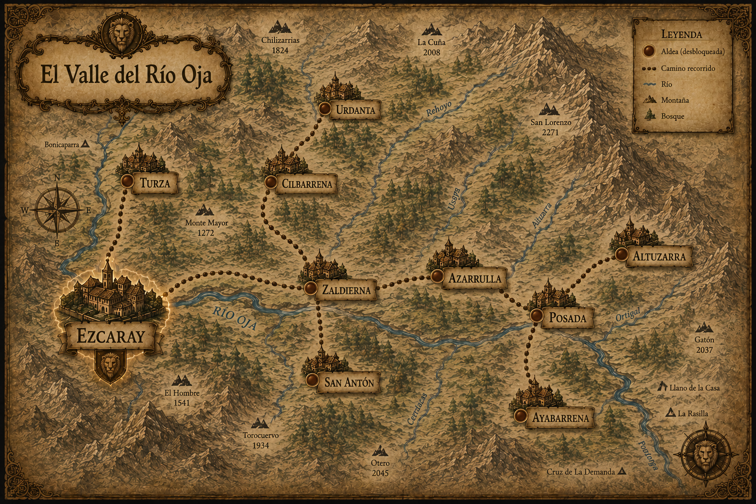 Mapa de El Valle del Río Oja — El Secreto de Ezcaray